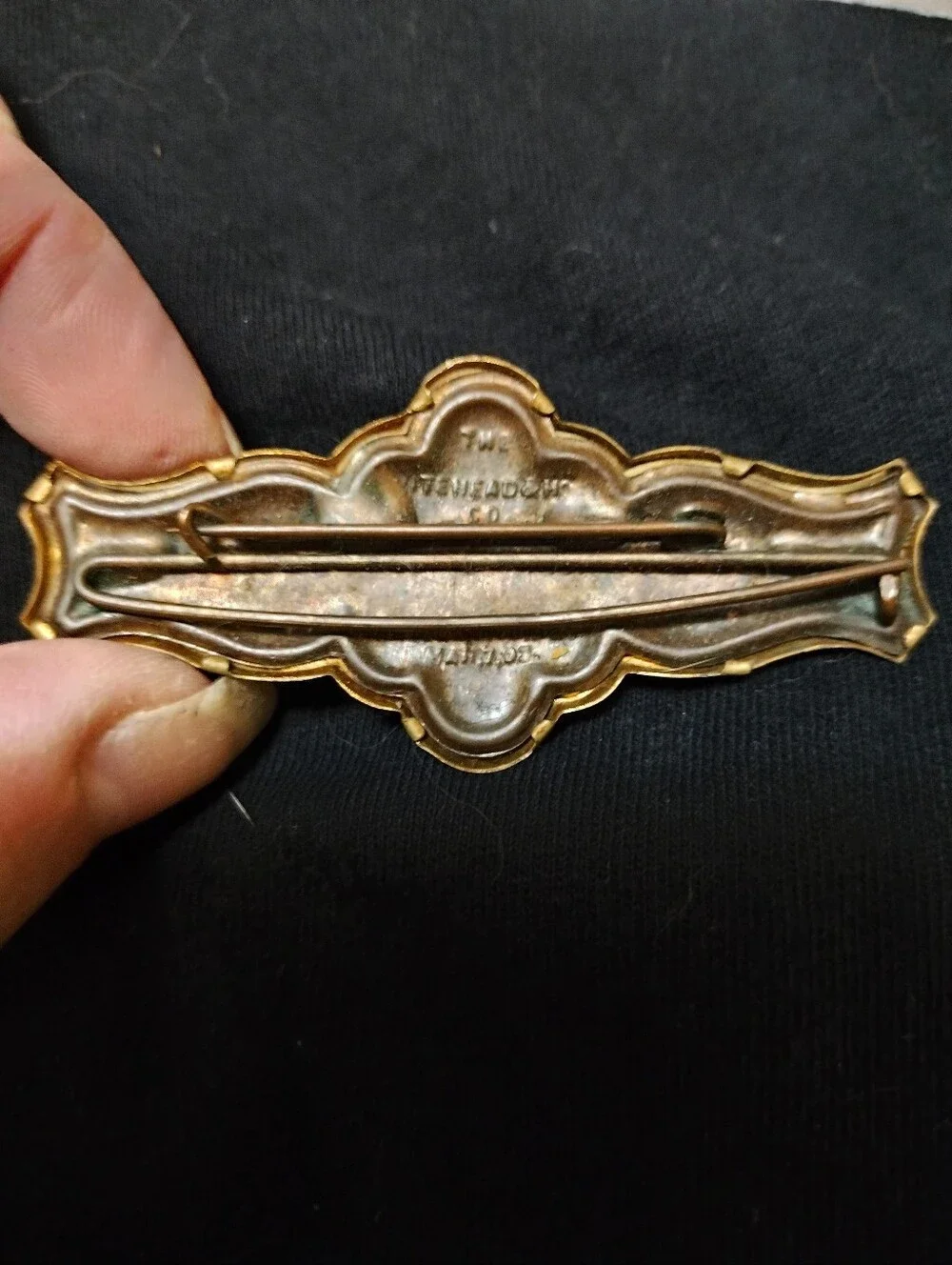 Antique Whitehead And Hoag- Fraternal Handshake Pin
